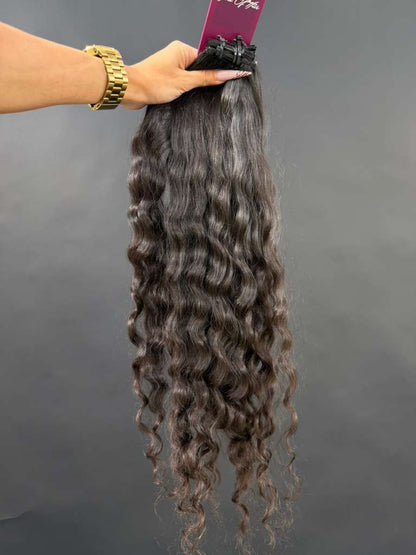 PRE-BONDED COLORED SLAVIC CURLY 58cm : 102g