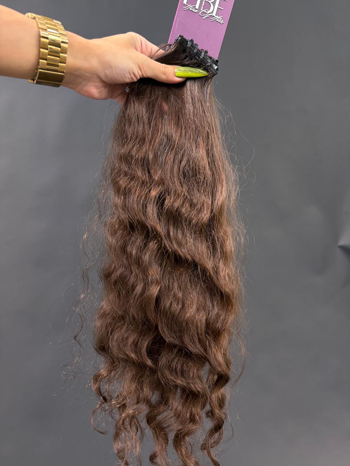 PRE-BONDED STRIPS VIRGIN SLAVIC DEEP WAVE 45cm : 68g