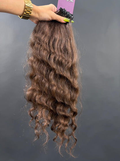 PRE-BONDED STRIPS VIRGIN SLAVIC DEEP WAVE 45cm : 68g