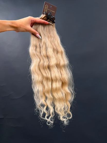 PRE-BONDED COLORED SLAVIC CURLY 47cm : 100g