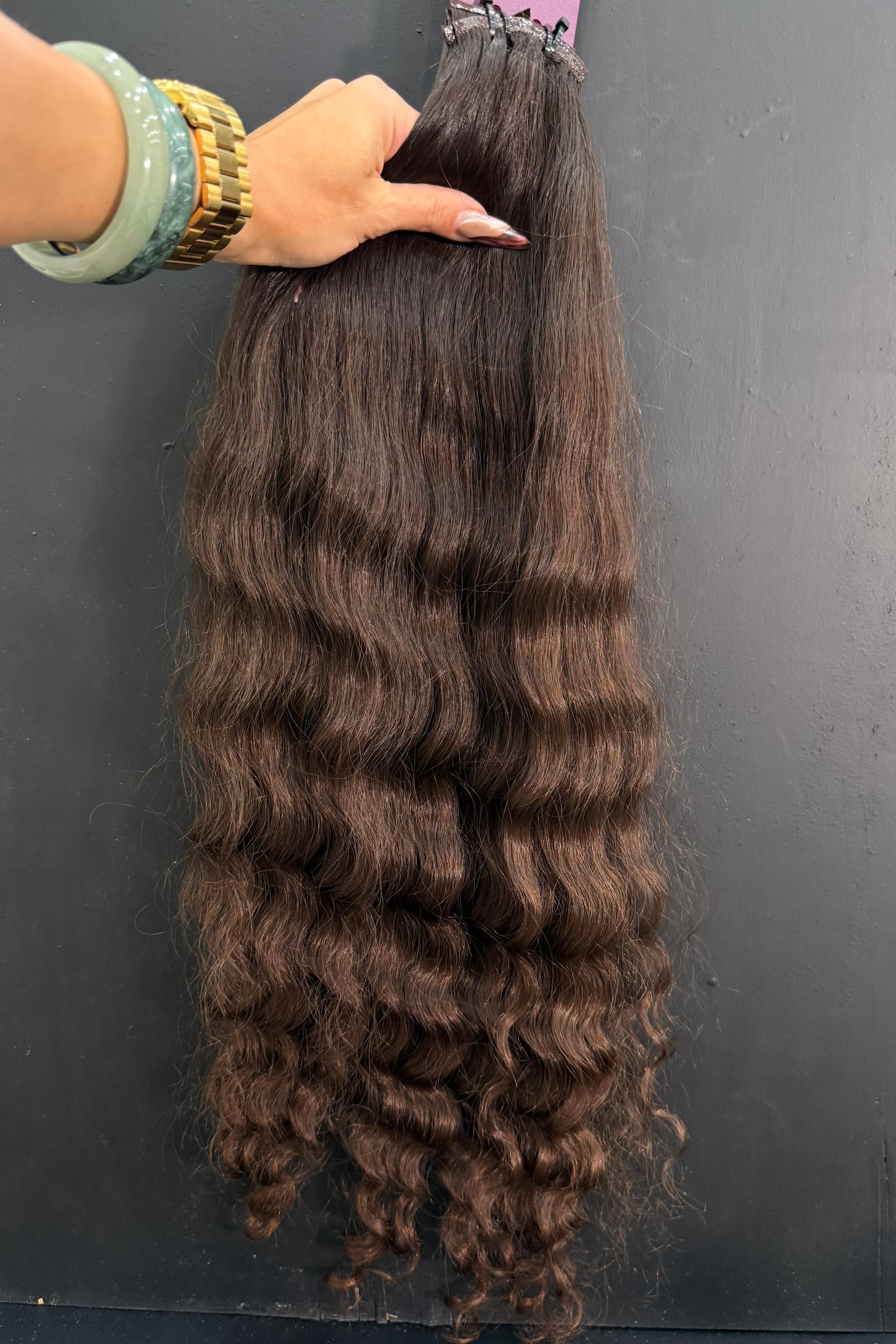 VIRGIN SLAVIC CURLY 63cm : 121g