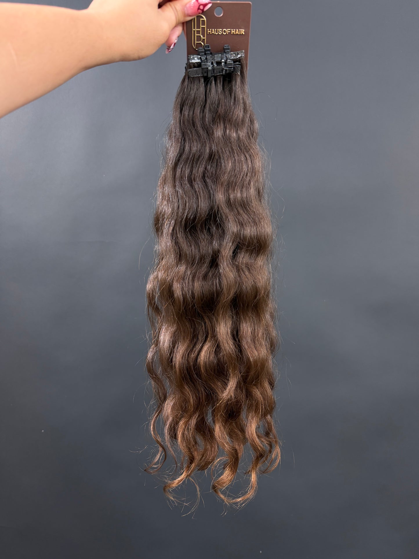PRE-BONDED VIRGIN SLAVIC CURLY 44cm : 78g