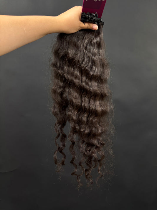 PRE-BONDED VIRGIN SLAVIC CURLY 55cm : 66g