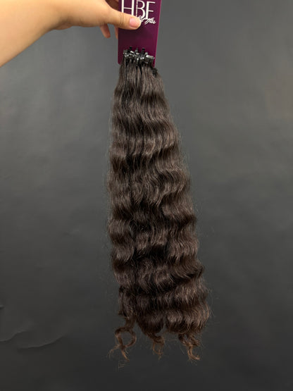 PRE-BONDED VIRGIN SLAVIC CURLY 49cm : 78g