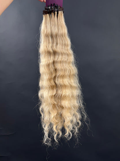 PRE-BONDED COLORED SLAVIC CURLY 47cm : 74g