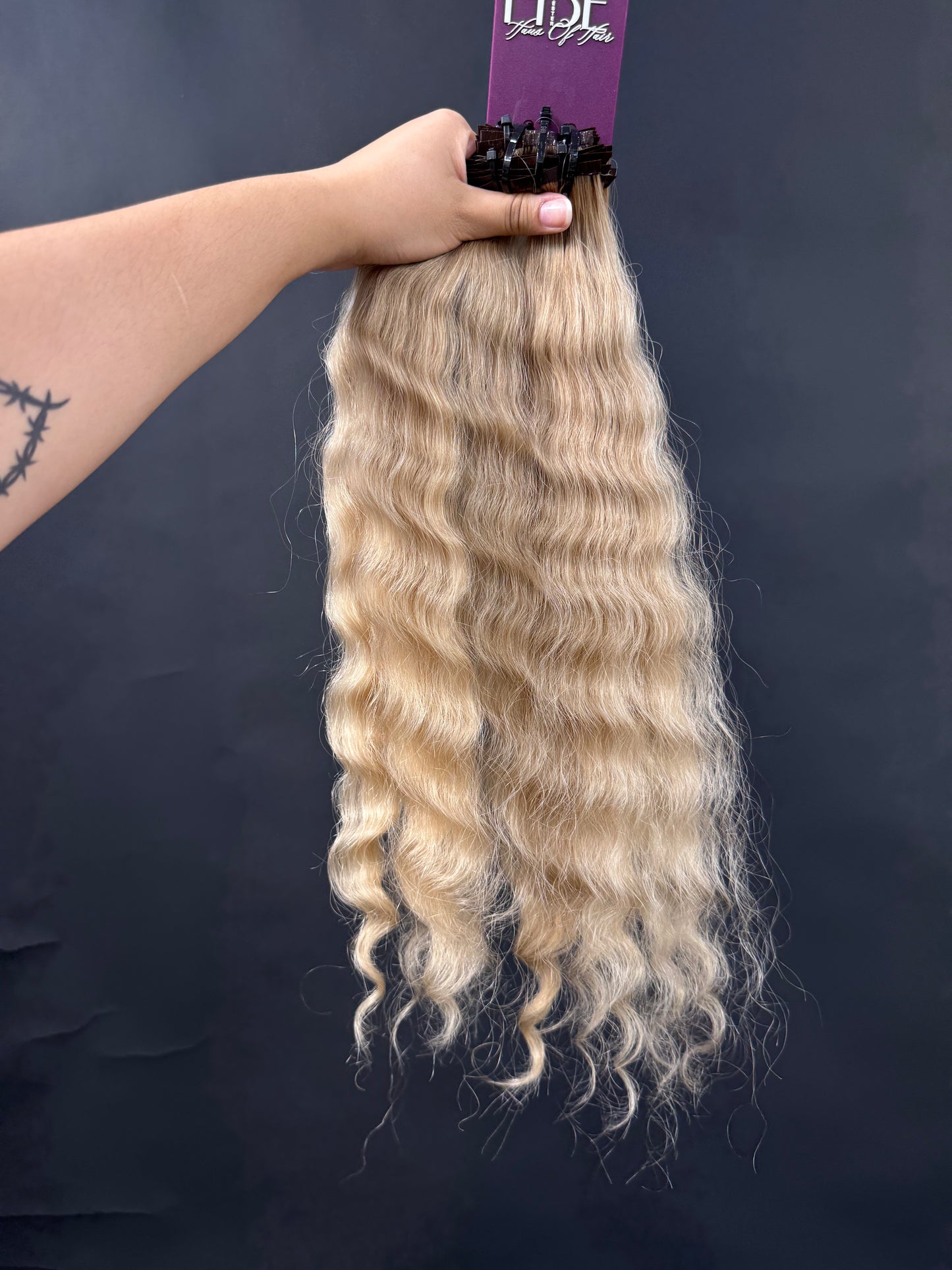 PRE-BONDED COLORED SLAVIC CURLY 47cm : 74g