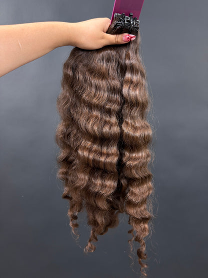 PRE-BONDED COLORED SLAVIC CURLY 52cm : 102g