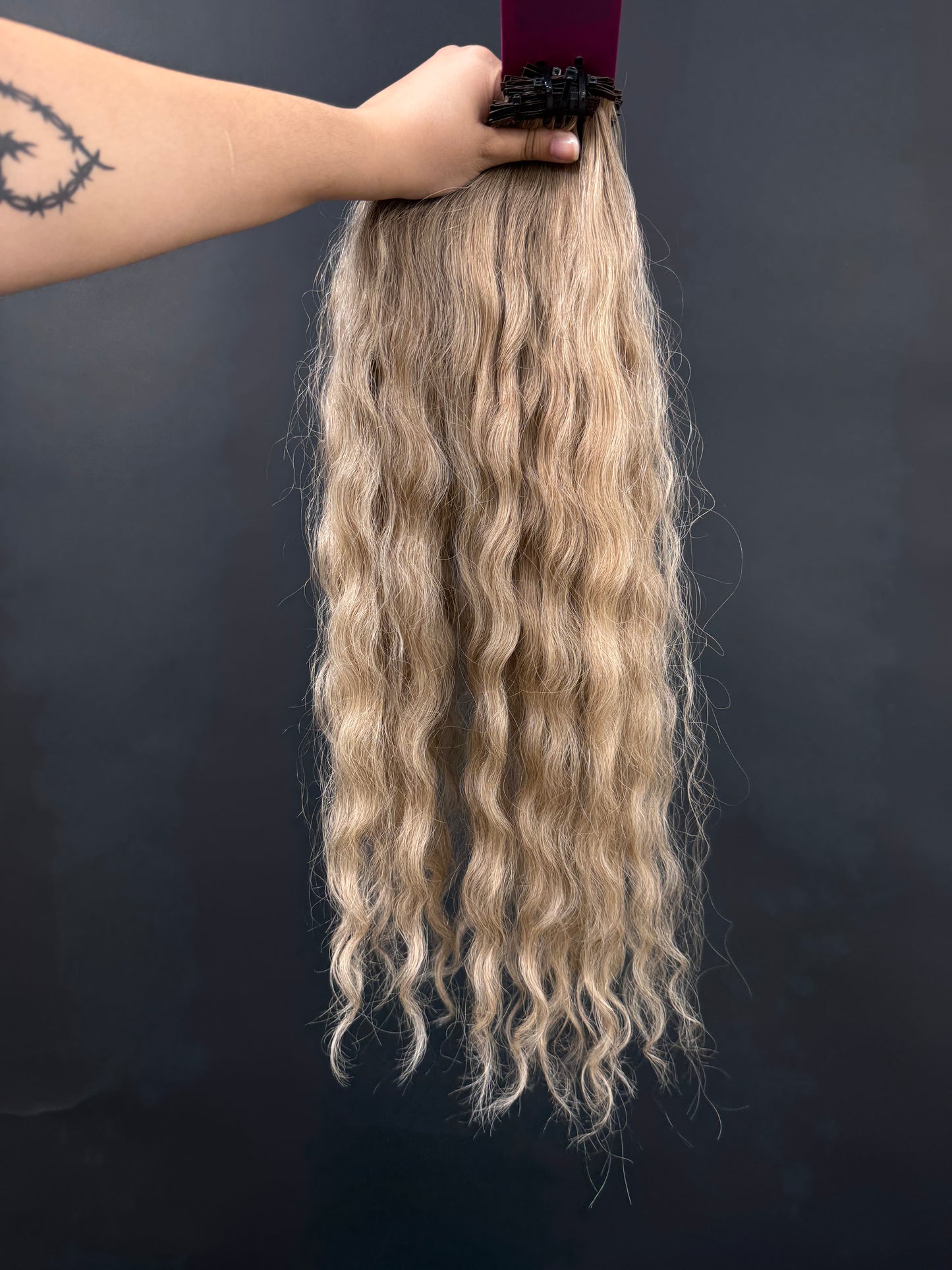 PRE-BONDED VIRGIN SLAVIC WAVY CURLY 58cm : 112g
