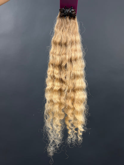 PRE-BONDED COLORED SLAVIC CURLY 46cm : 83g