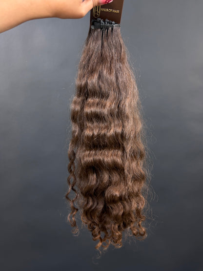 PRE-BONDED VIRGIN SLAVIC CURLY 46cm : 113g
