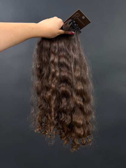 PRE-BONDED VIRGIN SLAVIC CURLY 46cm : 113g