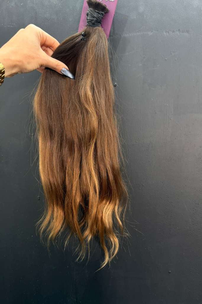 BULK VIRGIN SLAVIC SRAIGHT SLIGHT BODY WAVE 45cm : 100g