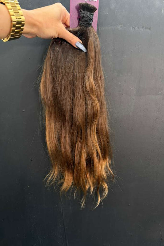 BULK VIRGIN SLAVIC SRAIGHT SLIGHT BODY WAVE 45cm : 100g