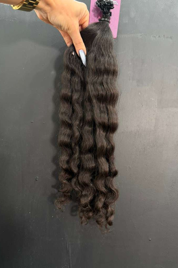 PRE-BONDED VIRGIN SLAVIC CURLY 44cm : 43g