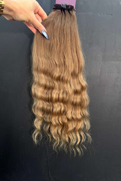 PRE-BONDED COLORED SLAVIC DEEP WAVE 46cm : 81g