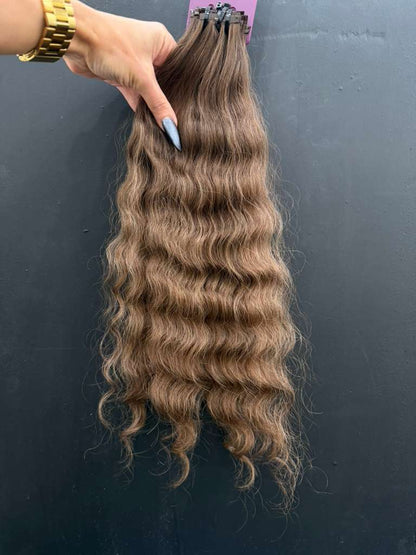 PRE-BONDED COLORED SLAVIC CURLY 45cm : 54g