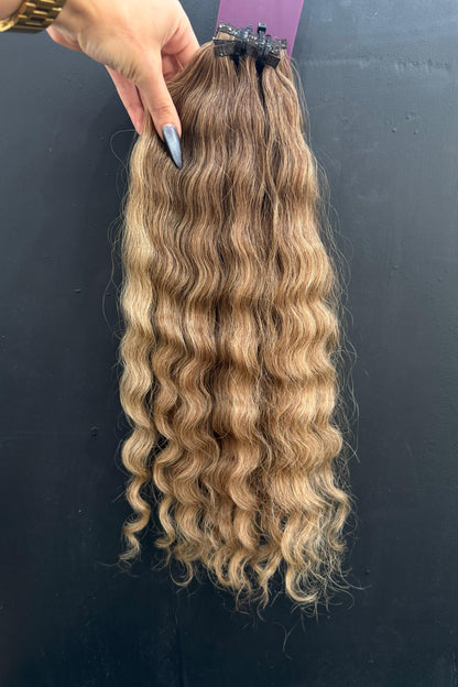PRE-BONDED COLORED SLAVIC CURLY 47cm : 63g