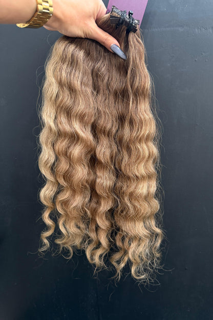 PRE-BONDED COLORED SLAVIC CURLY 47cm : 63g