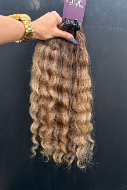 PRE-BONDED COLORED SLAVIC CURLY 47cm : 63g