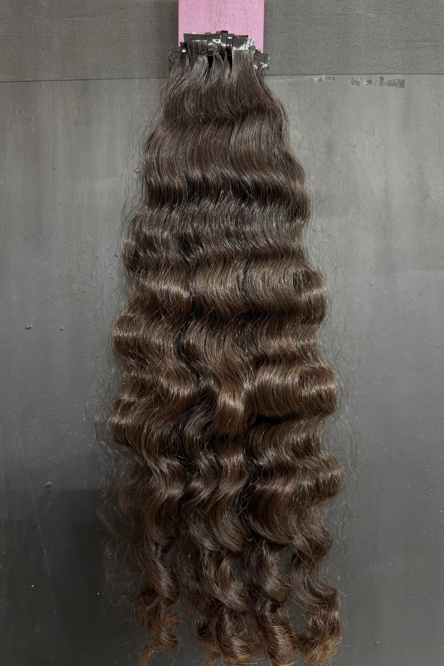 PRE-BONDED STRIPS VIRGIN SLAVIC CURLY 45cm : 75g