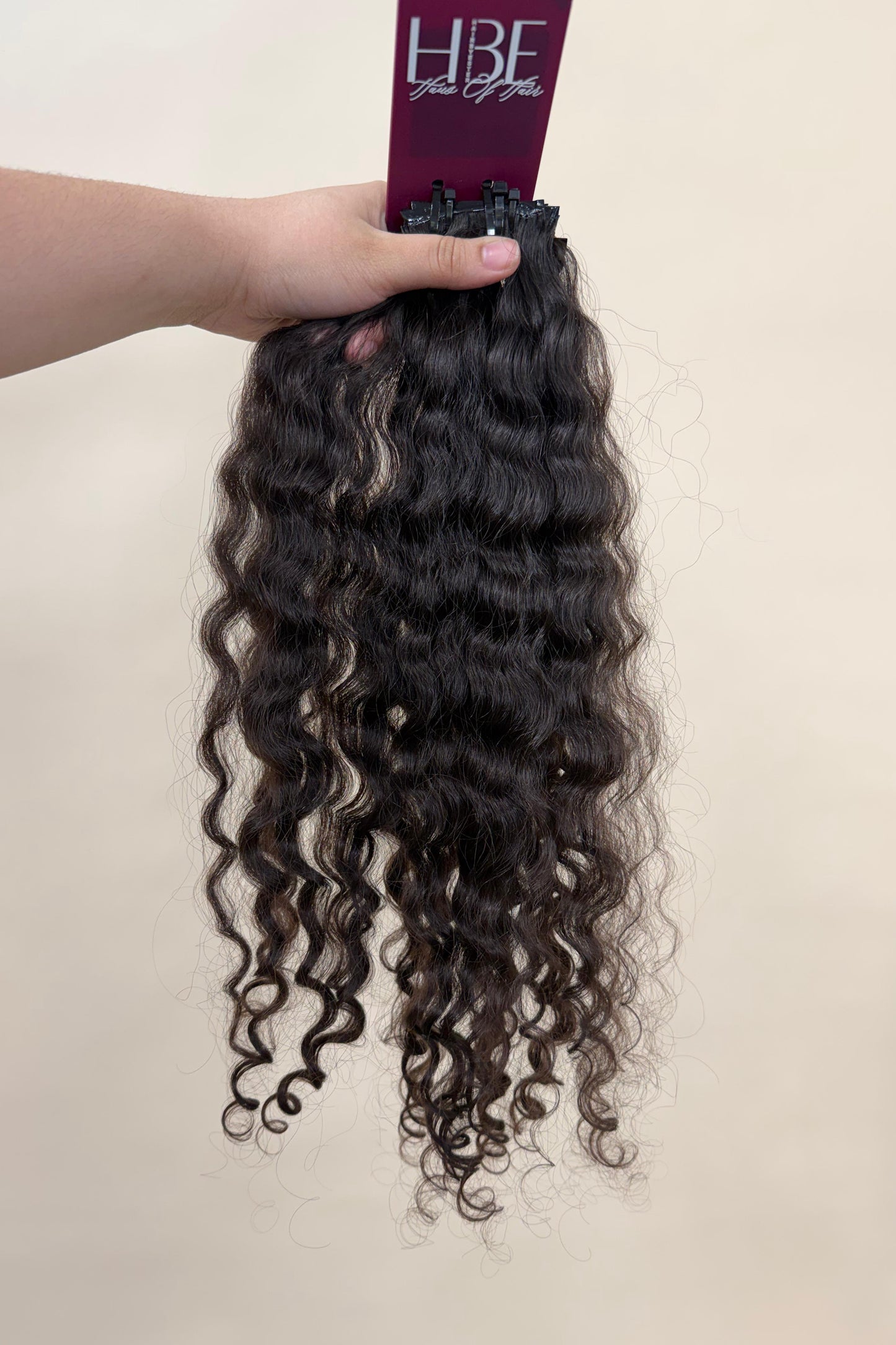 PRE-BONDED STRIPS VIRGIN SLAVIC CURLY 39cm : 68g