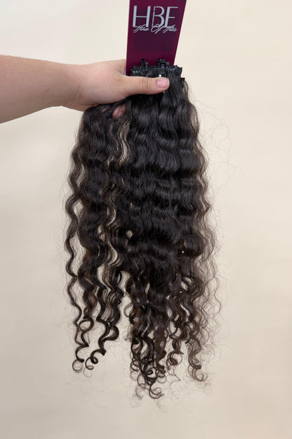 PRE-BONDED STRIPS VIRGIN SLAVIC CURLY 39cm : 68g