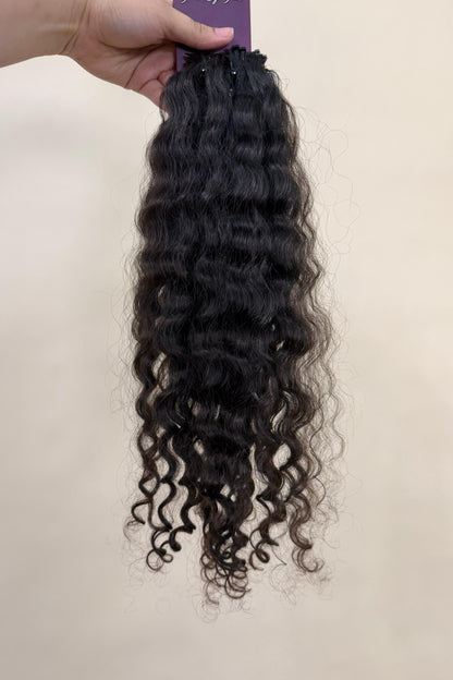 PRE-BONDED STRIPS VIRGIN SLAVIC CURLY 39cm : 68g