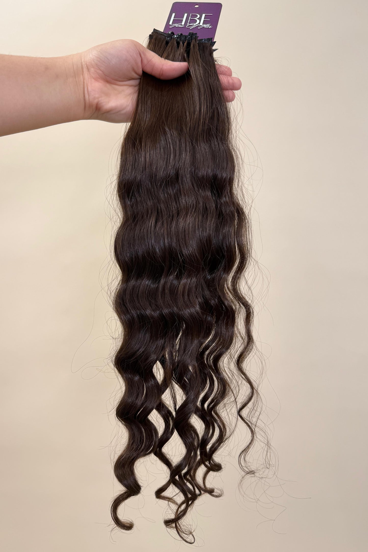 PRE-BONDED VIRGIN SLAVIC DEEP WAVE/CURLY 47cm : 87g
