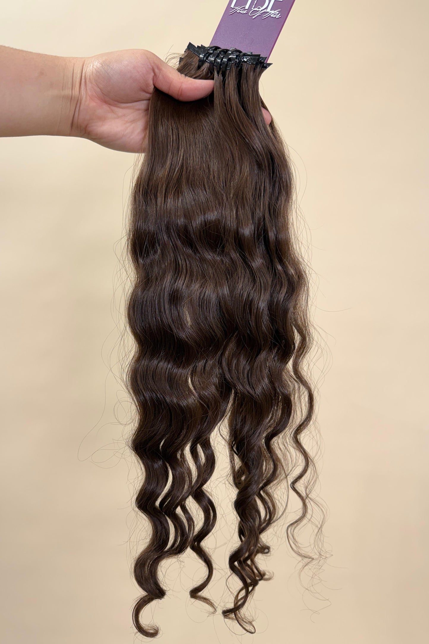 PRE-BONDED VIRGIN SLAVIC DEEP WAVE/CURLY 47cm : 87g