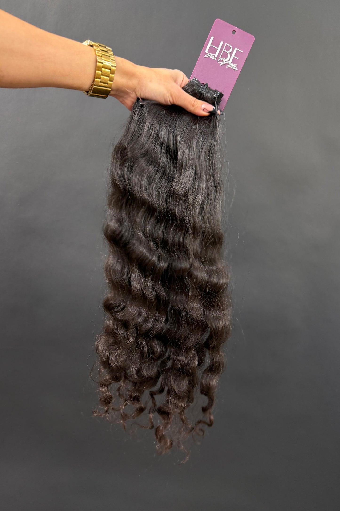 PRE-BONDED STRIPS VIRGIN SLAVIC CURLY 50cm : 63g