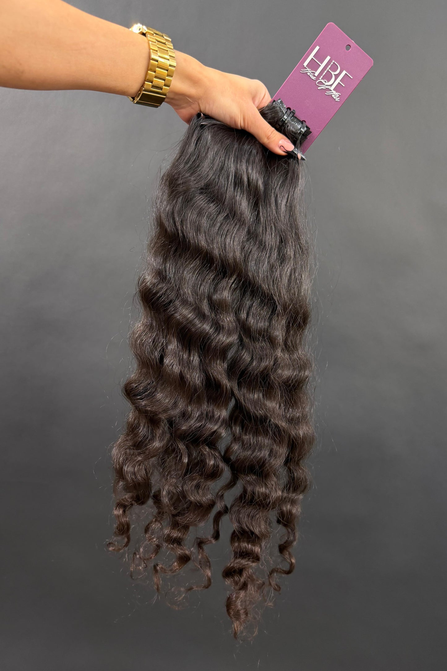 PRE-BONDED STRIPS VIRGIN SLAVIC CURLY 50cm : 63g