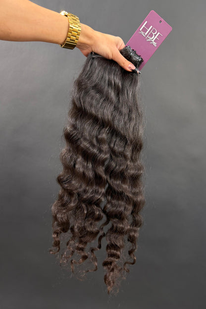 PRE-BONDED STRIPS VIRGIN SLAVIC CURLY 50cm : 63g