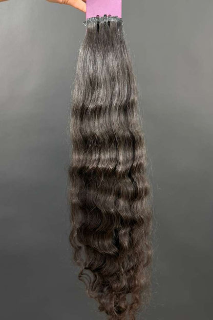 PRE-BONDED VIRGIN SLAVIC CURLY 53cm : 61g