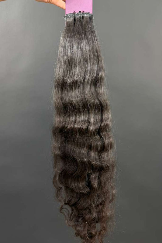 PRE-BONDED VIRGIN SLAVIC CURLY 53cm : 61g