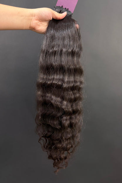 PRE-BONDED VIRGIN SLAVIC CURLY 53cm : 61g