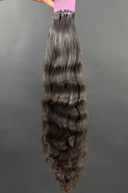 PRE-BONDED VIRGIN SLAVIC CURLY 53cm : 61g
