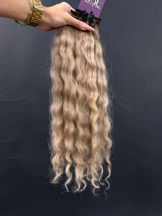 PRE-BONDED COLORED SLAVIC CURLY 45cm : 69g