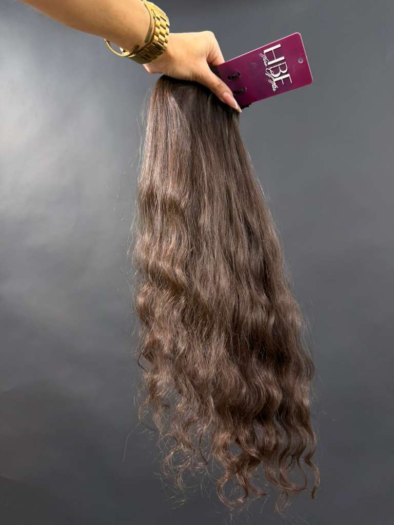 PRE-BONDED STRIPS VIRGIN SLAVIC CURLY 54cm : 68g