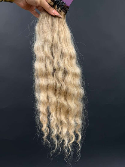 PRE-BONDED COLORED SLAVIC CURLY 45cm : 66g