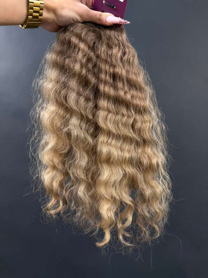PRE-BONDED COLORED SLAVIC CURLY 45cm : 83g