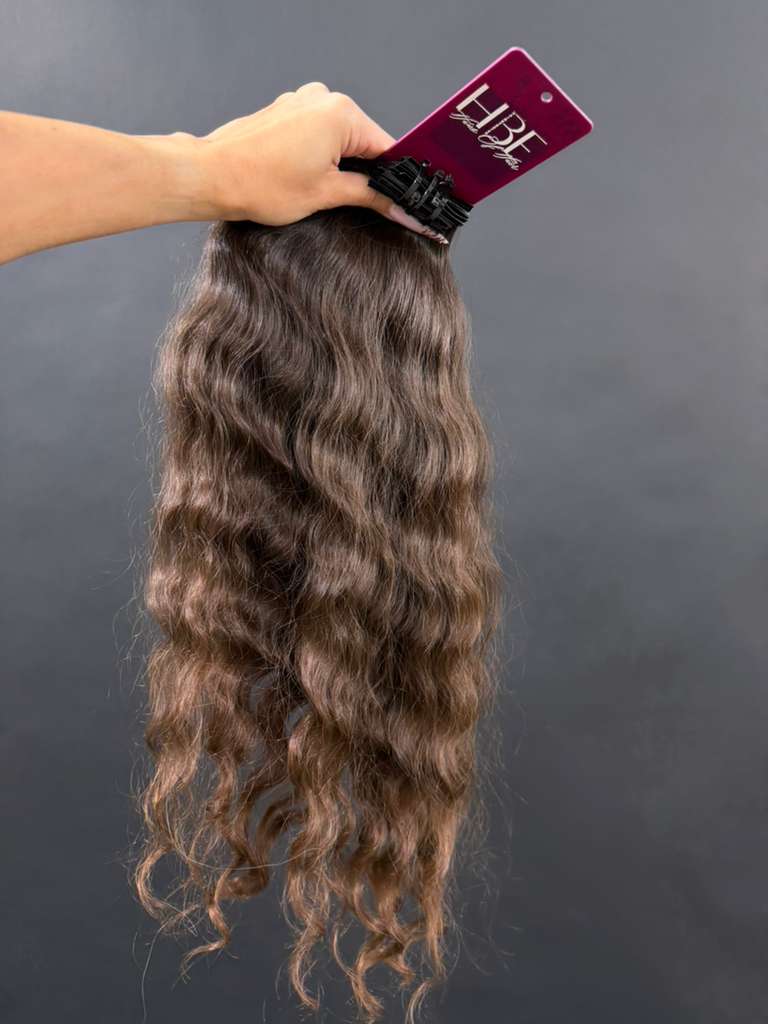 PRE-BONDED VIRGIN SLAVIC DEEP WAVE/CURLY 52cm : 87g