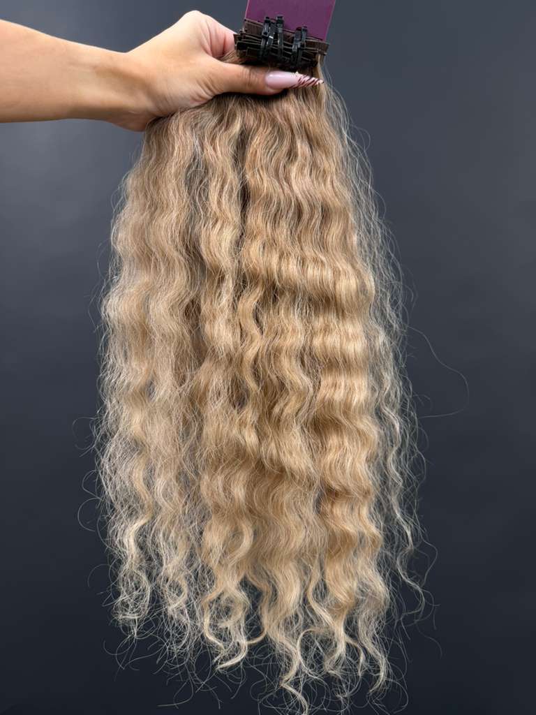 PRE-BONDED COLORED SLAVIC CURLY 46cm : 60g