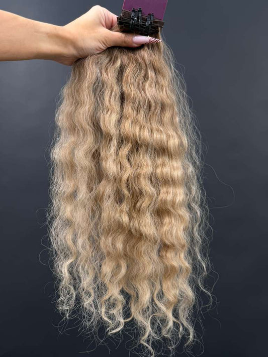 PRE-BONDED COLORED SLAVIC CURLY 46cm : 60g