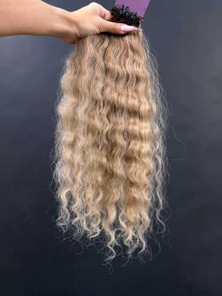 PRE-BONDED COLORED SLAVIC CURLY 46cm : 60g