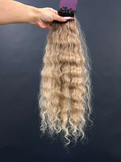 PRE-BONDED COLORED SLAVIC CURLY 46cm : 60g