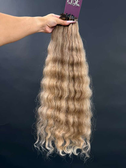 PRE-BONDED VIRGIN SLAVIC CURLY 55cm : 113g