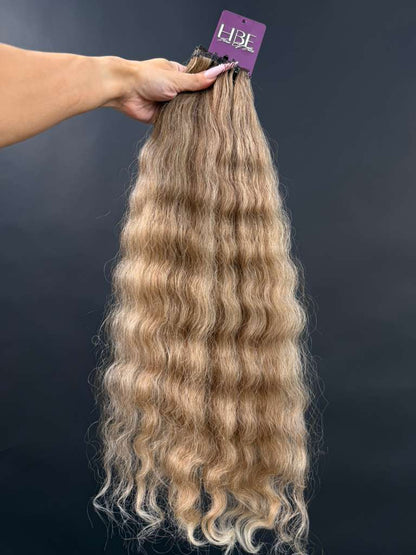 PRE-BONDED VIRGIN SLAVIC CURLY 55cm : 113g
