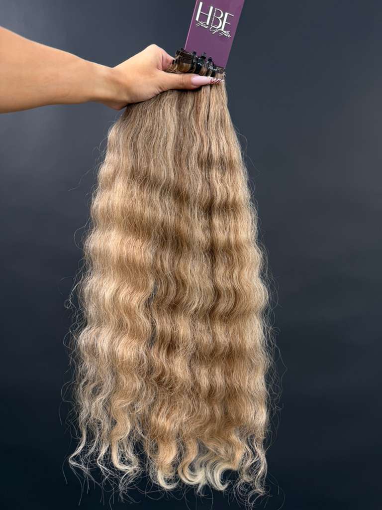 PRE-BONDED VIRGIN SLAVIC CURLY 55cm : 113g