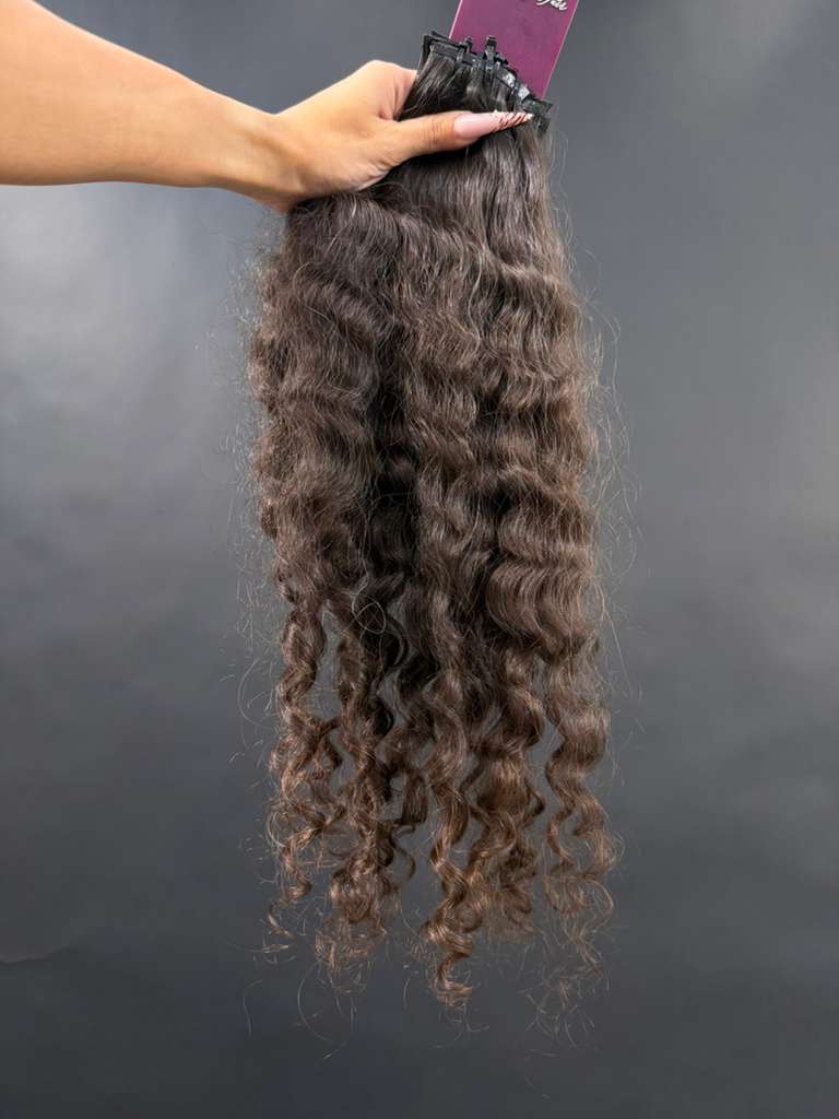 PRE-BONDED VIRGIN SLAVIC CURLY 46cm : 90g