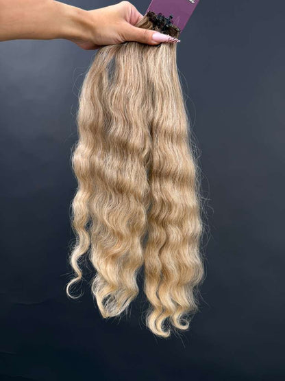 PRE-BONDED VIRGIN SLAVIC CURLY 46cm : 67g